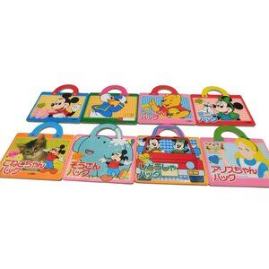 Lot of 8 Japanese Disney Handle Board Books Alice Wonderland Winnie Pooh Japan